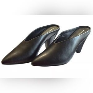 Treasure & Bond Black Leather Mules. Like New.